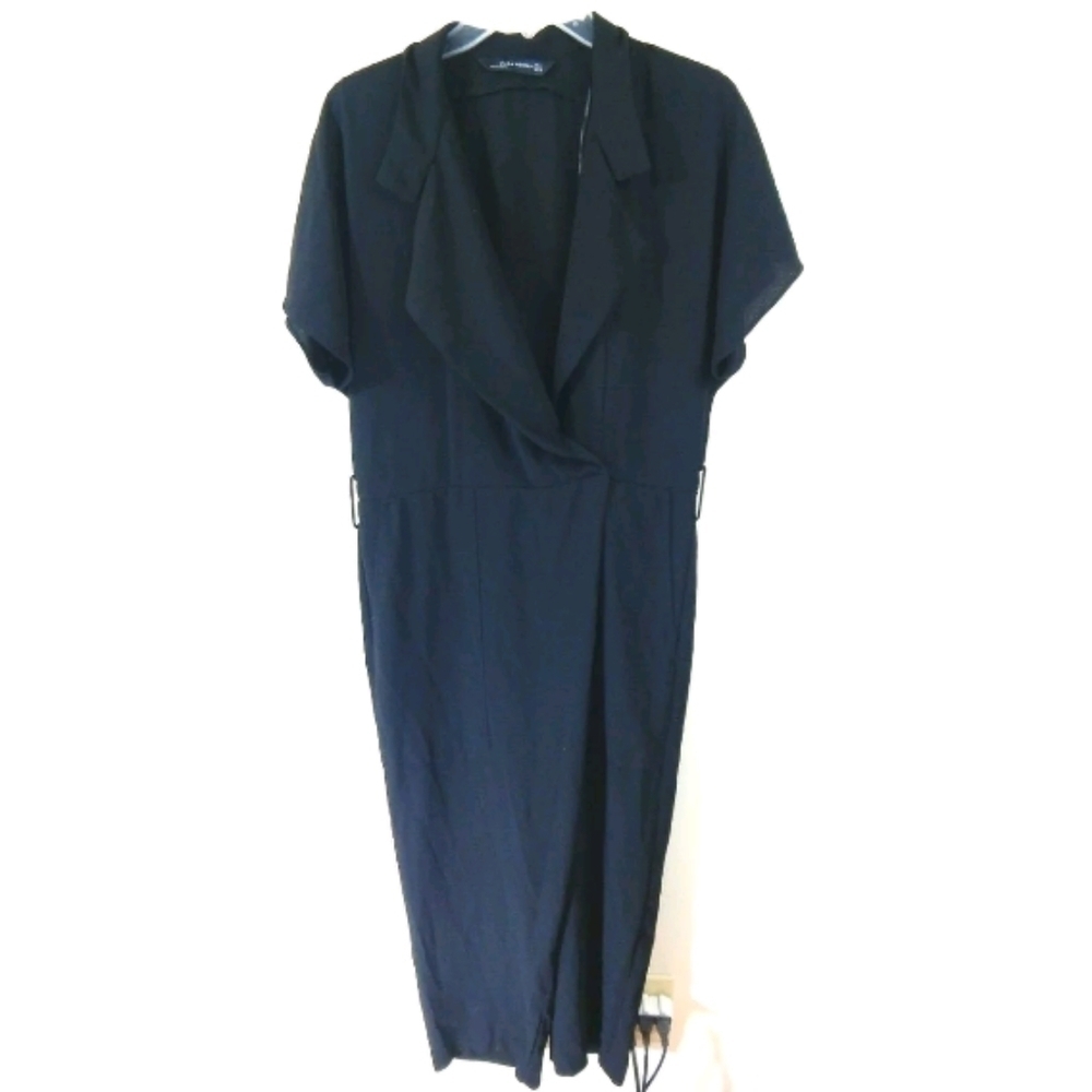 Zara Crop Split Sleeve Surplice‎ Jumpsuit